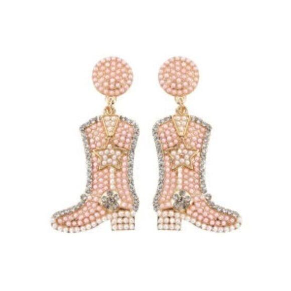 Jewelry - Cowgirl Boots Earrings Rice Beads Boots Shape Ear Jewelry For Women Girls